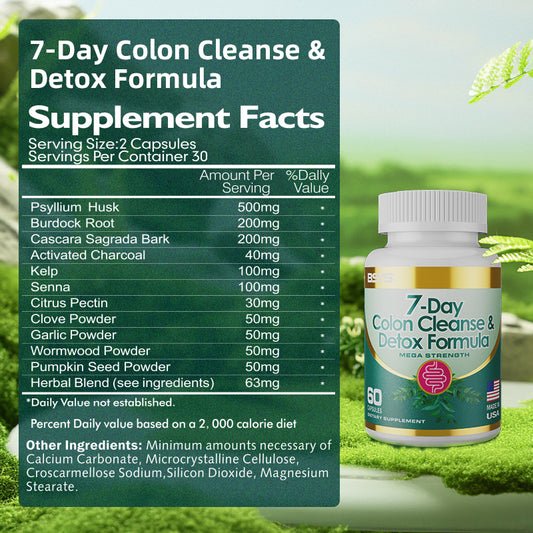 Day Colon Cleanse Detox Formula Capsulese hair removal exfoliating tool