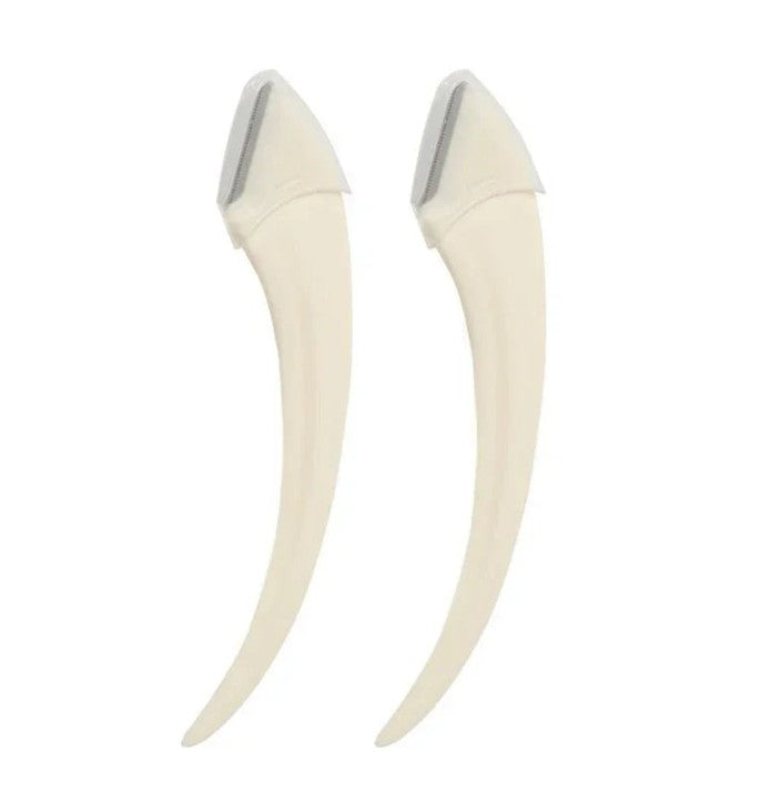 Eyebrow Trimming Knife Comb Curved Moon hair removal exfoliating tool