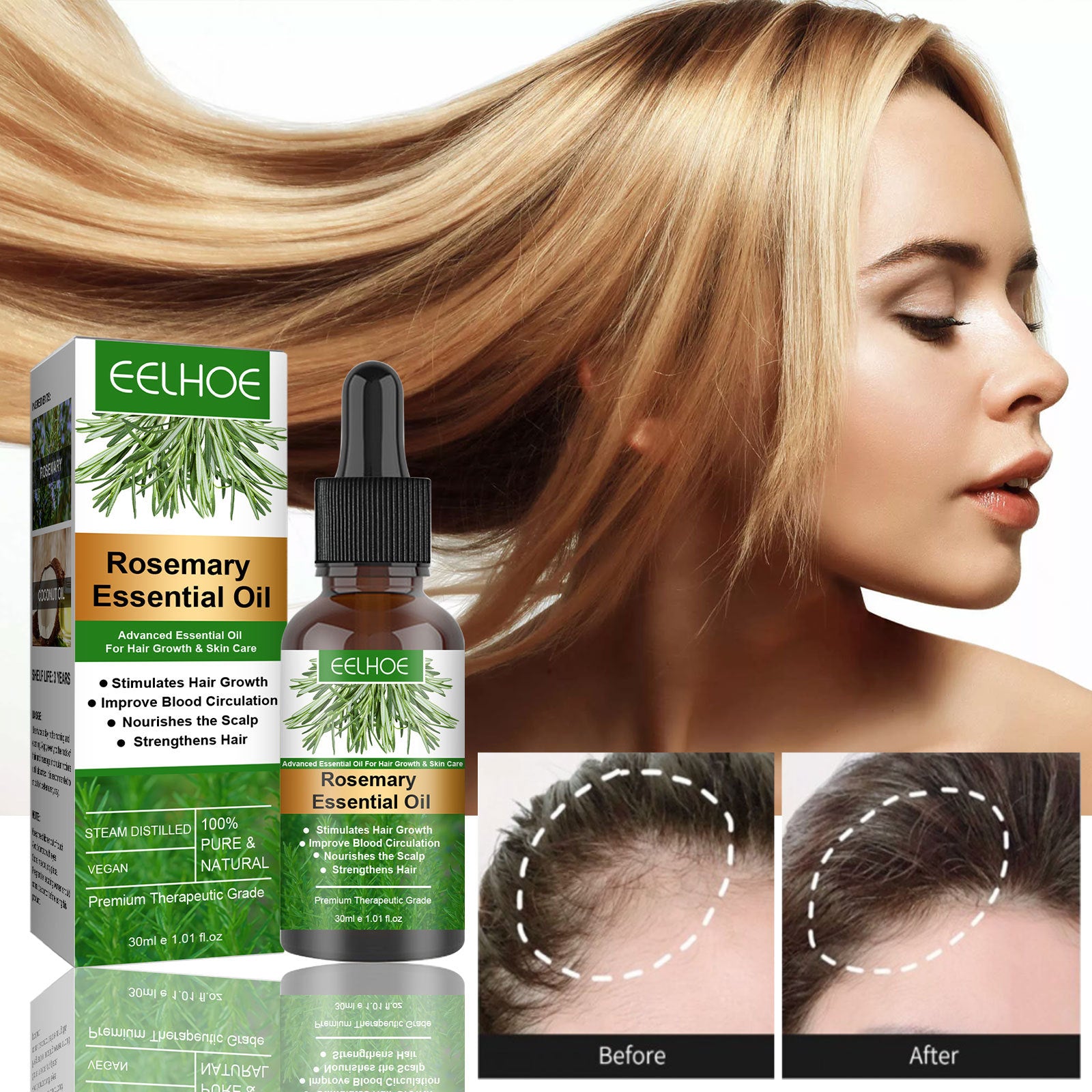 Rosemary Anti Breakage Nourishing Hair Care hair removal exfoliating tool