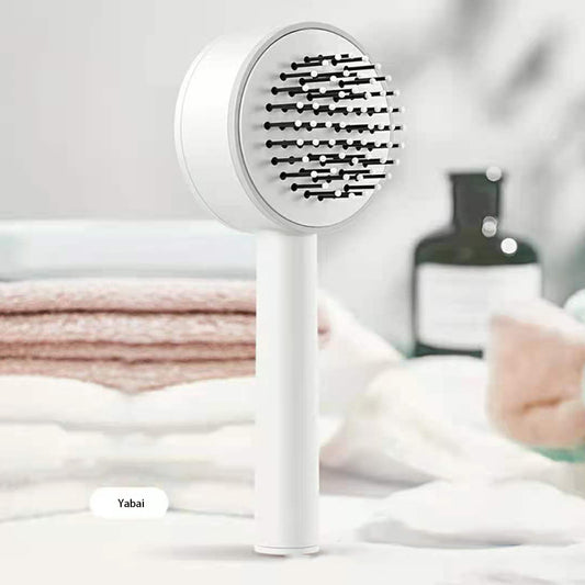 One Key Self Cleaning Hair Brush hair removal exfoliating tool