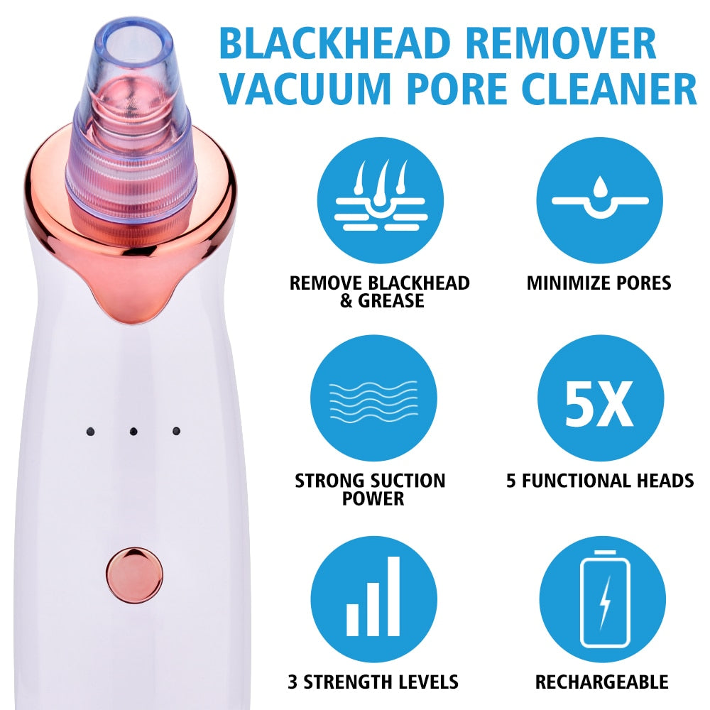Blackhead Instrument Electric Suction Facial Washing hair removal exfoliating tool
