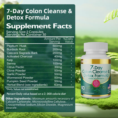 Day Colon Cleanse Detox Formula Capsulese hair removal exfoliating tool