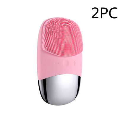 Mini Silicone Electric Face Cleansing Brush hair removal exfoliating tool