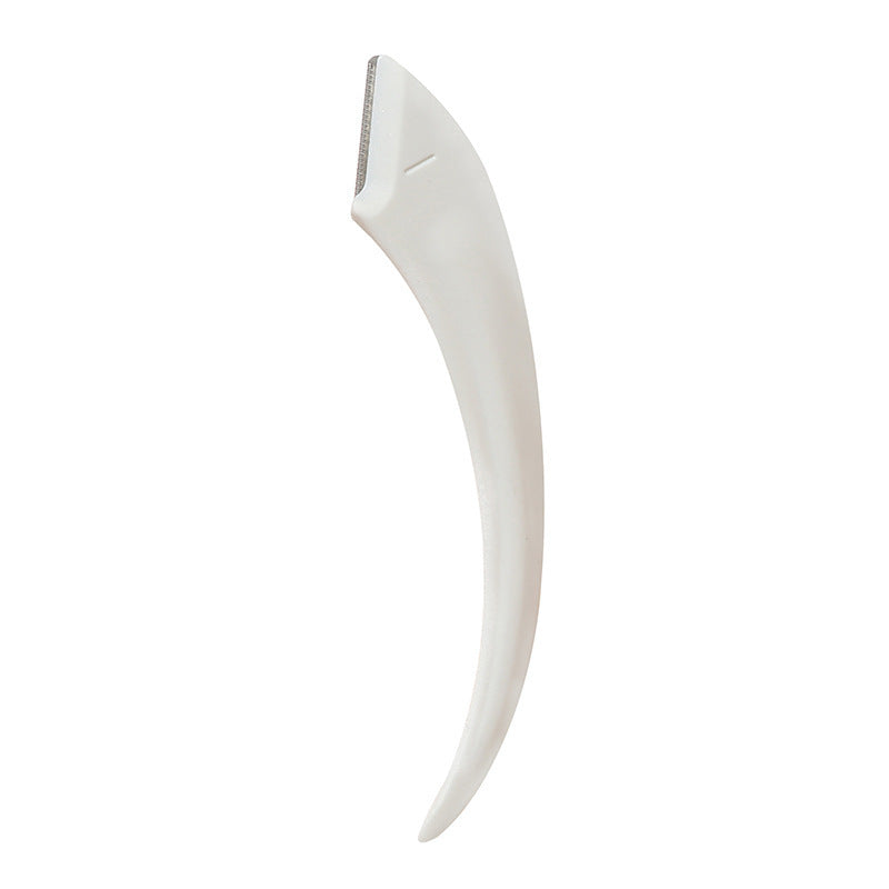 Eyebrow Trimming Knife Comb Curved Moon hair removal exfoliating tool