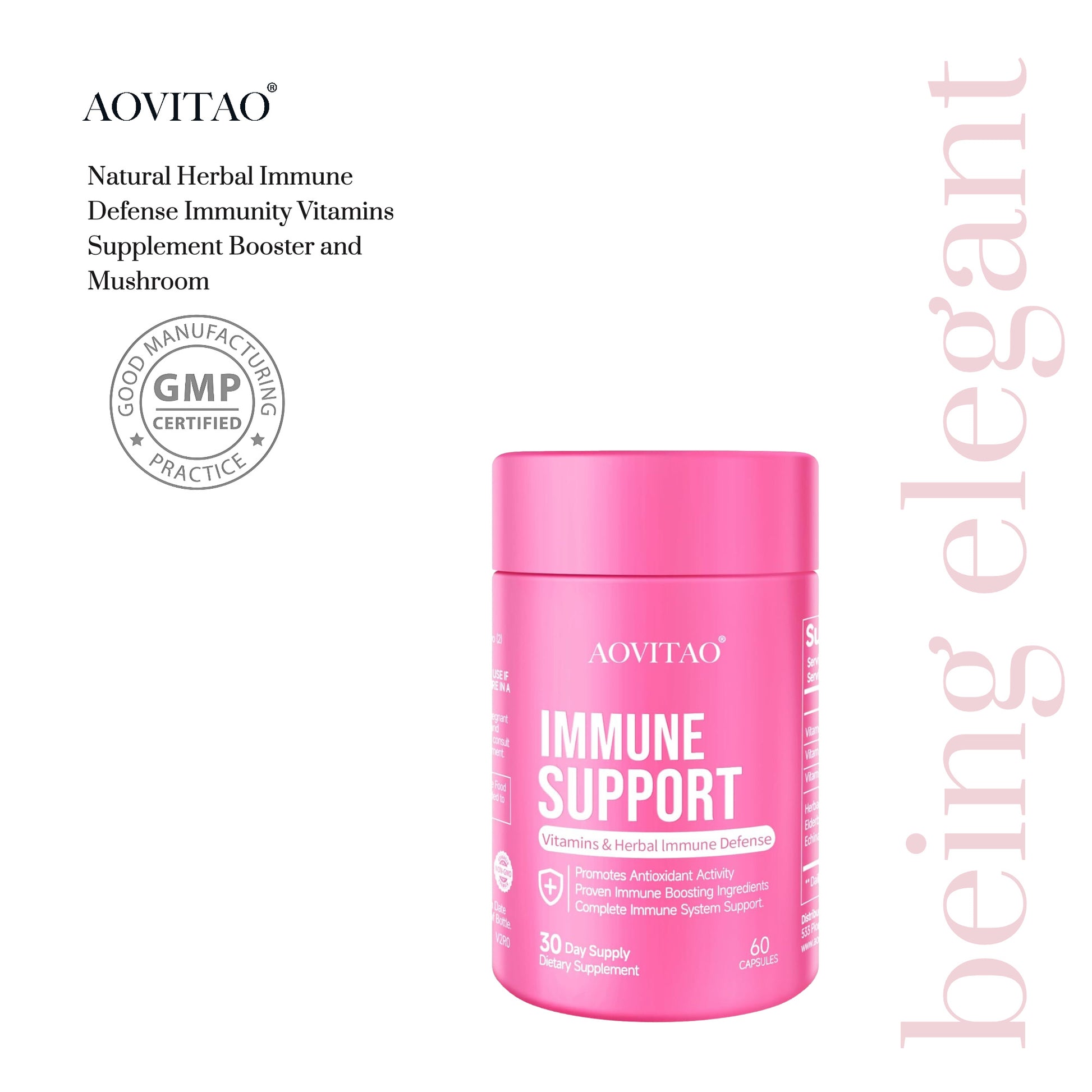 Natural Herbal Immune Defense Immunity Vitamins hair removal exfoliating tool