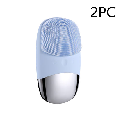 Mini Silicone Electric Face Cleansing Brush hair removal exfoliating tool