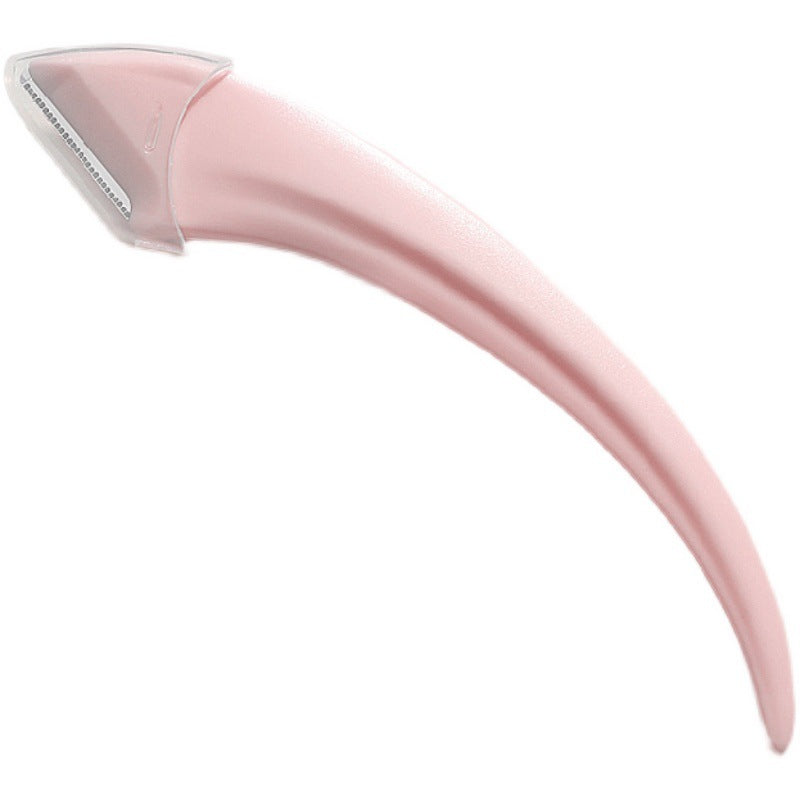 Eyebrow Trimming Knife Comb Curved Moon hair removal exfoliating tool