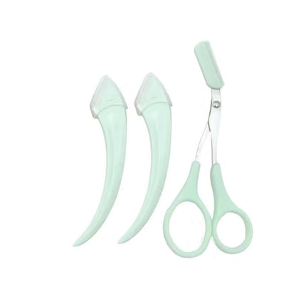 Eyebrow Trimming Knife Comb Curved Moon hair removal exfoliating tool