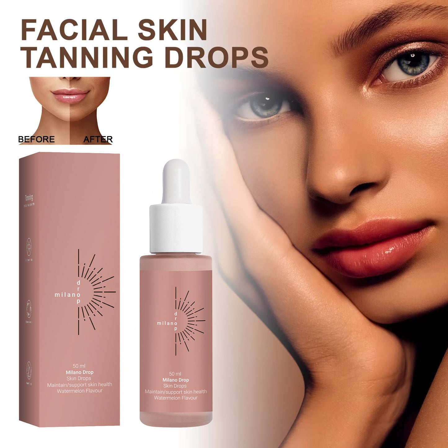 Tanning Face Serum Face Body Tanning hair removal exfoliating tool