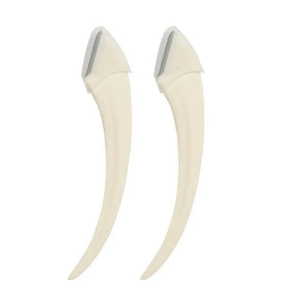 Eyebrow Trimming Knife Comb Curved Moon hair removal exfoliating tool