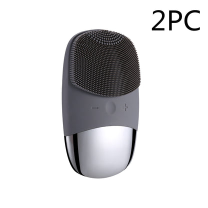 Mini Silicone Electric Face Cleansing Brush hair removal exfoliating tool